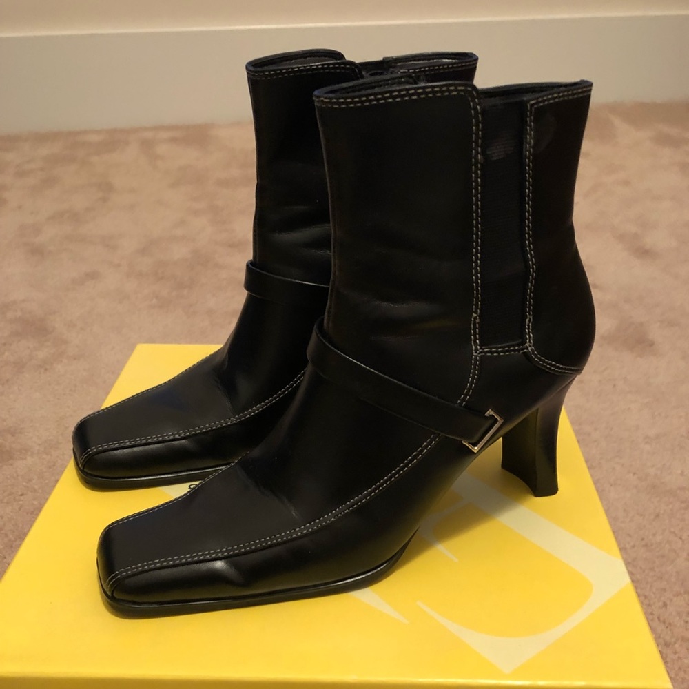 E.A. Brown Heeled Boots
